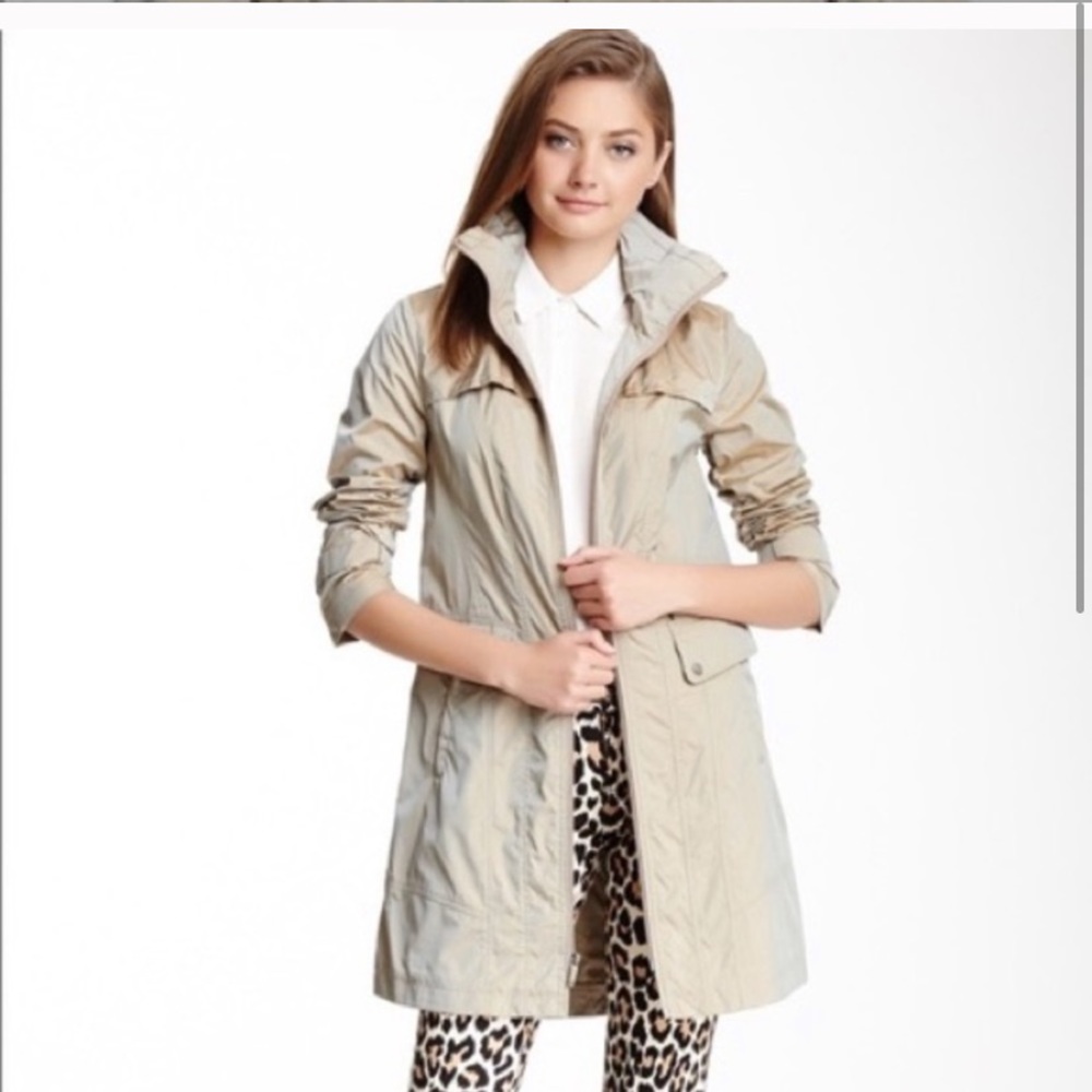 Cole Haan Packable Cargo Pocket Raincoat S